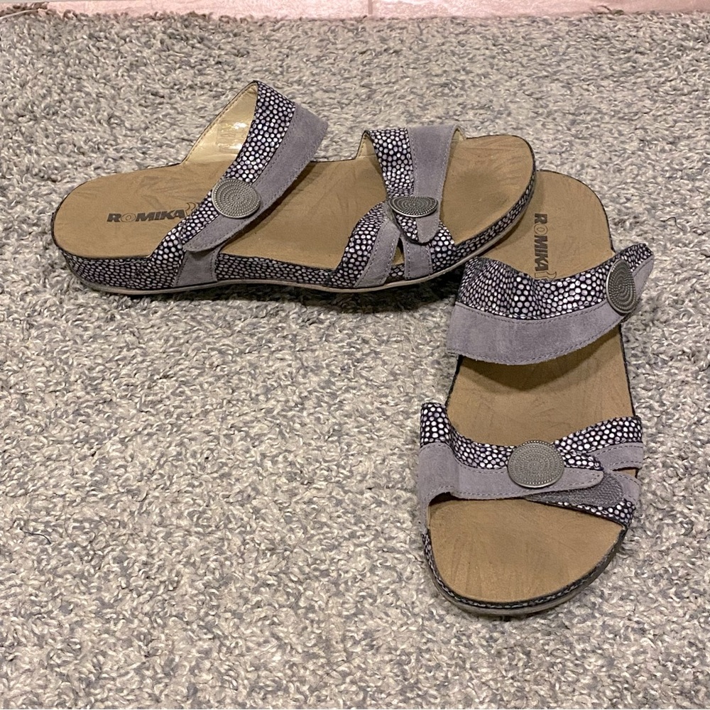 Romika Fidschi 22 Womens Leather Slide Sandals